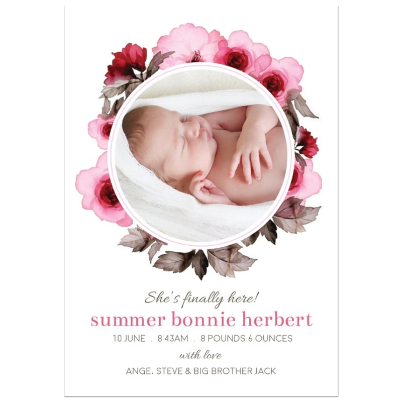 Formal Birth Announcement Cards