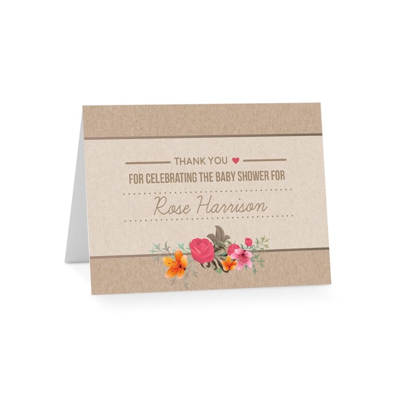Fragrant Baby Shower Thank You Cards