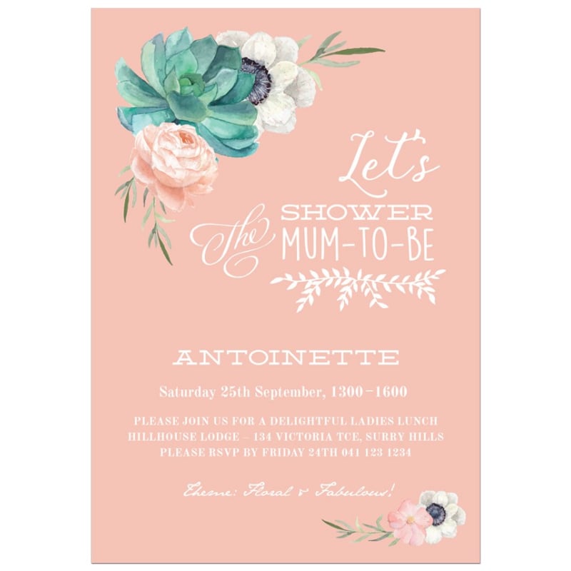 Fruitful Forest Baby Shower Invitations