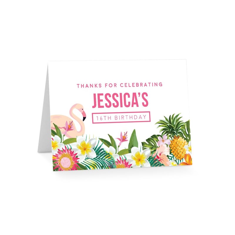 Fruity Flamingo Birthday Thank You Cards