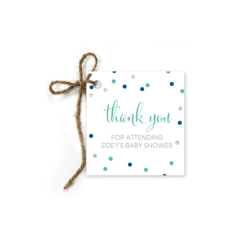 Fun Fleck Baby Shower Gift Tags