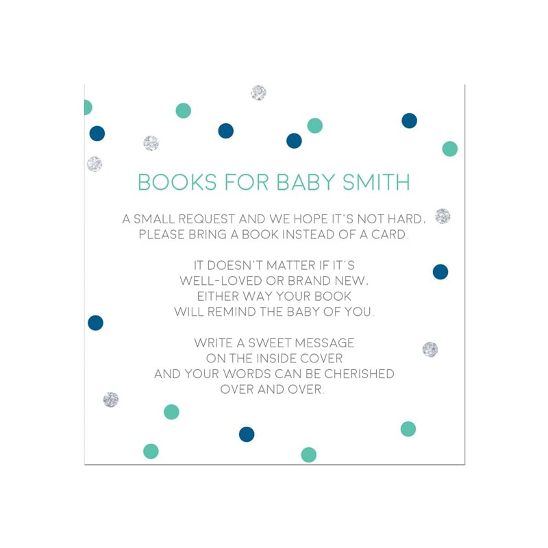 Fun Fleck Baby Shower Wishing Well Card