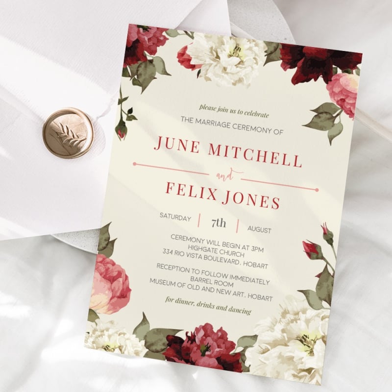 Garden Love Wedding Invitations