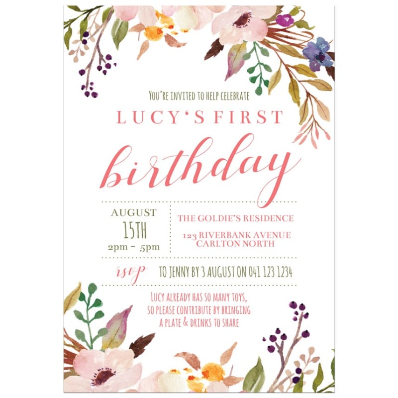Gather Birthday Invitations