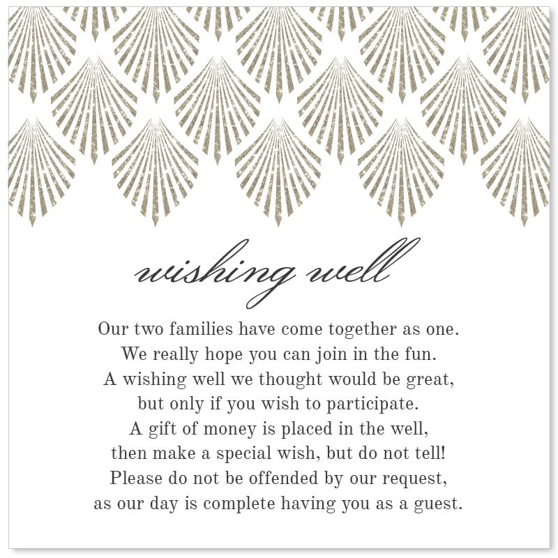 Deco Fans Wishing Well Card