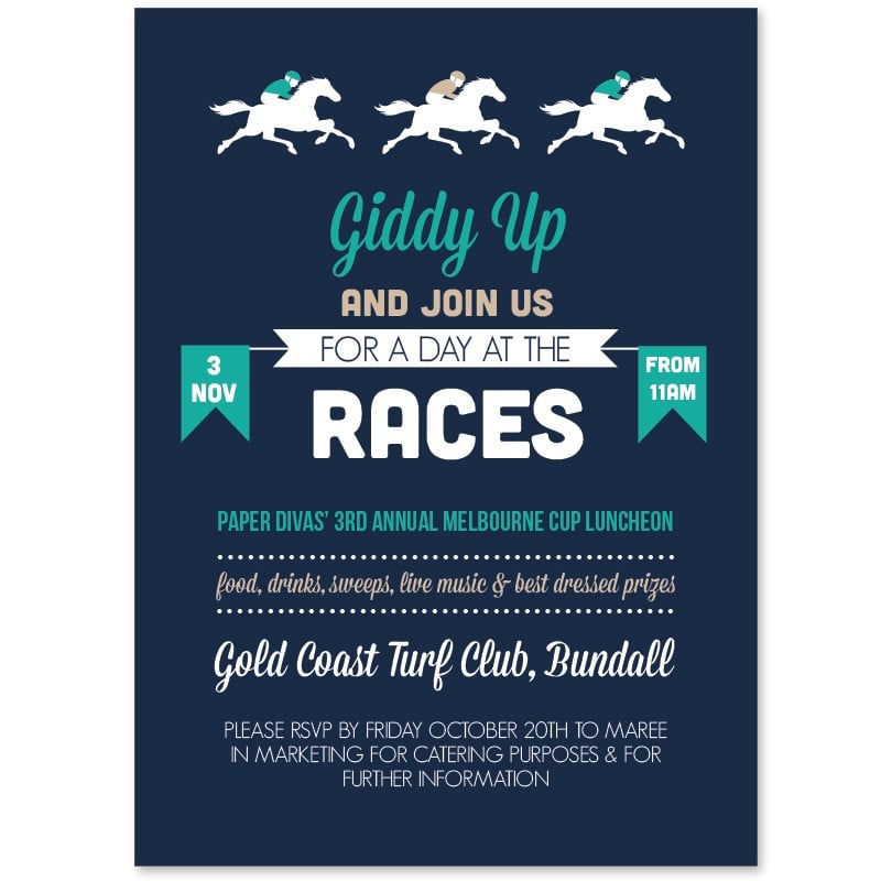 Race Day Invitations