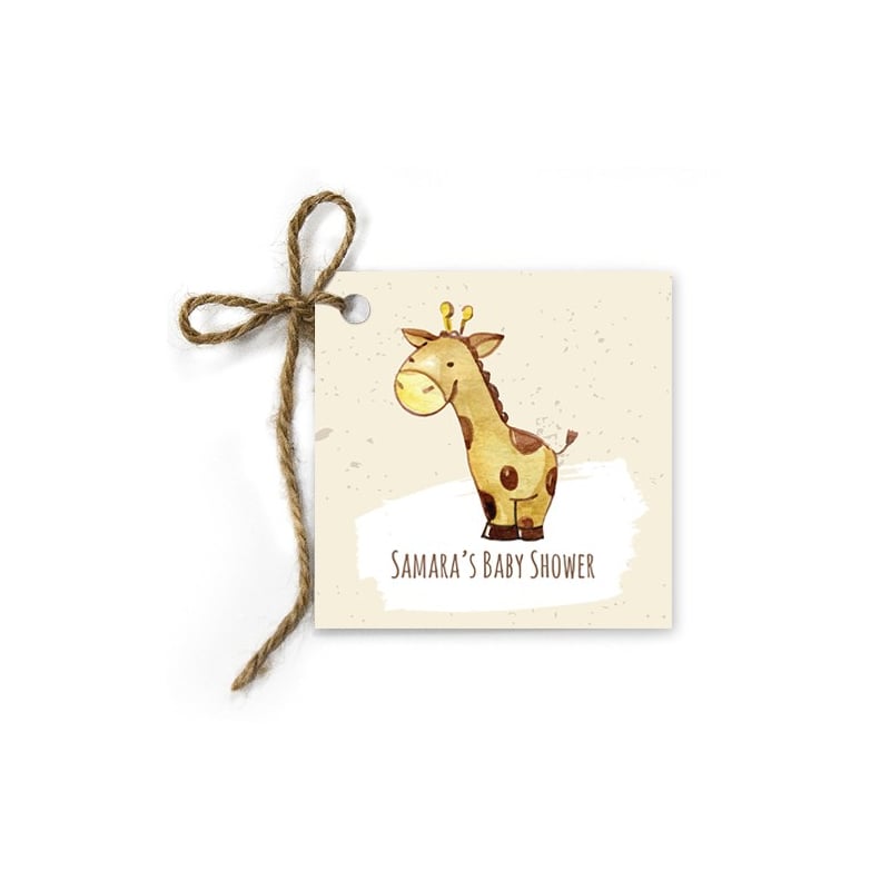 Giraffe Baby Shower Gift Tags