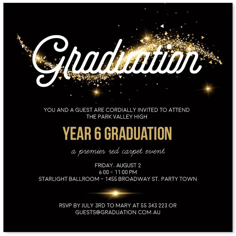 Glitter Shine Invitations