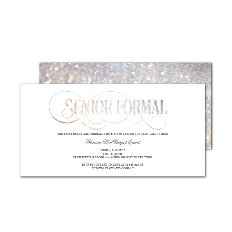 Glitz Formal Graduation Invitations