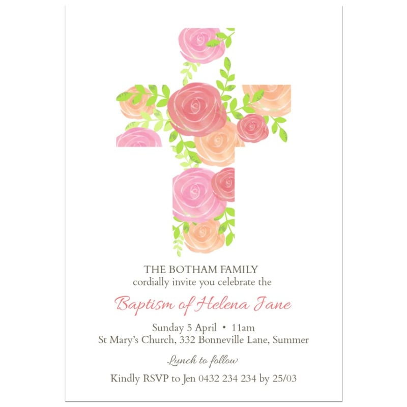 Gods Cross Religious Invitations