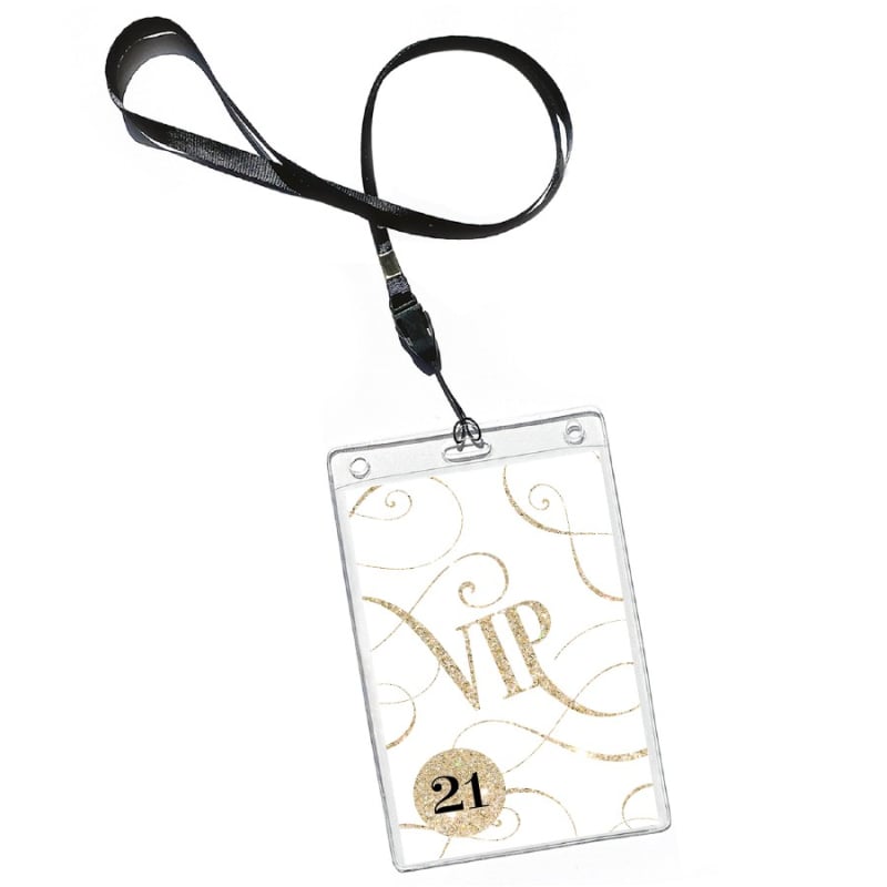 Gold Glitter VIP Invitations