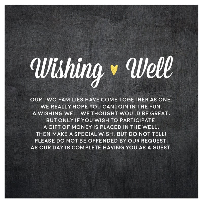 Gold Love Wishing Well Card