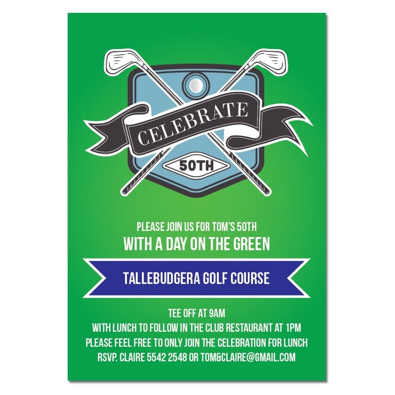 Golf Party Invitations