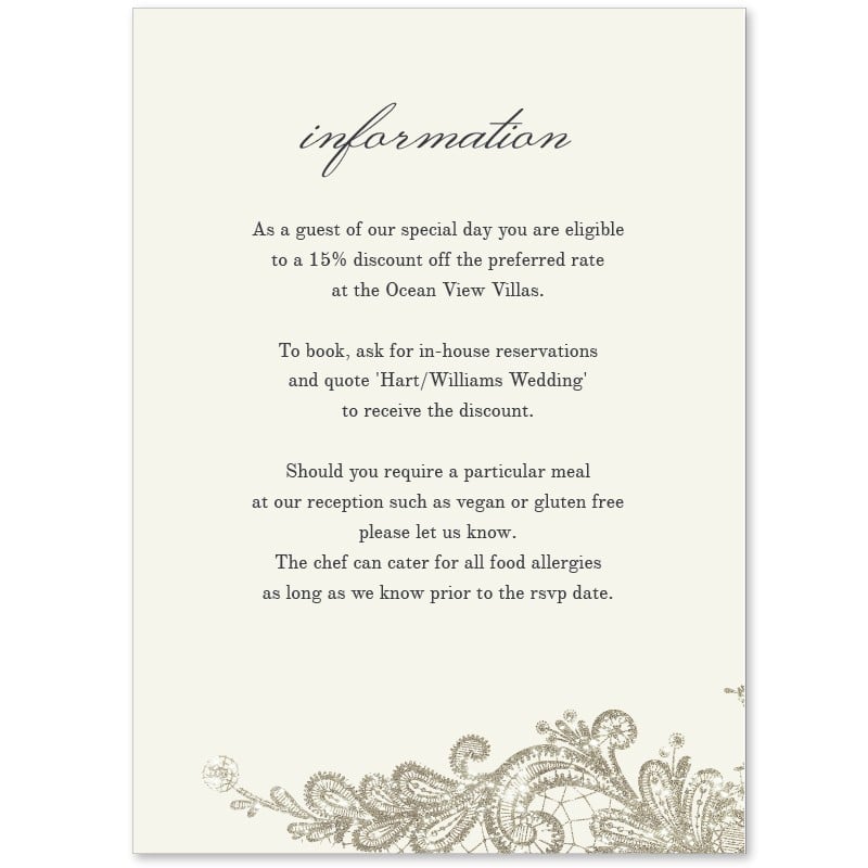 Graceful Information Card