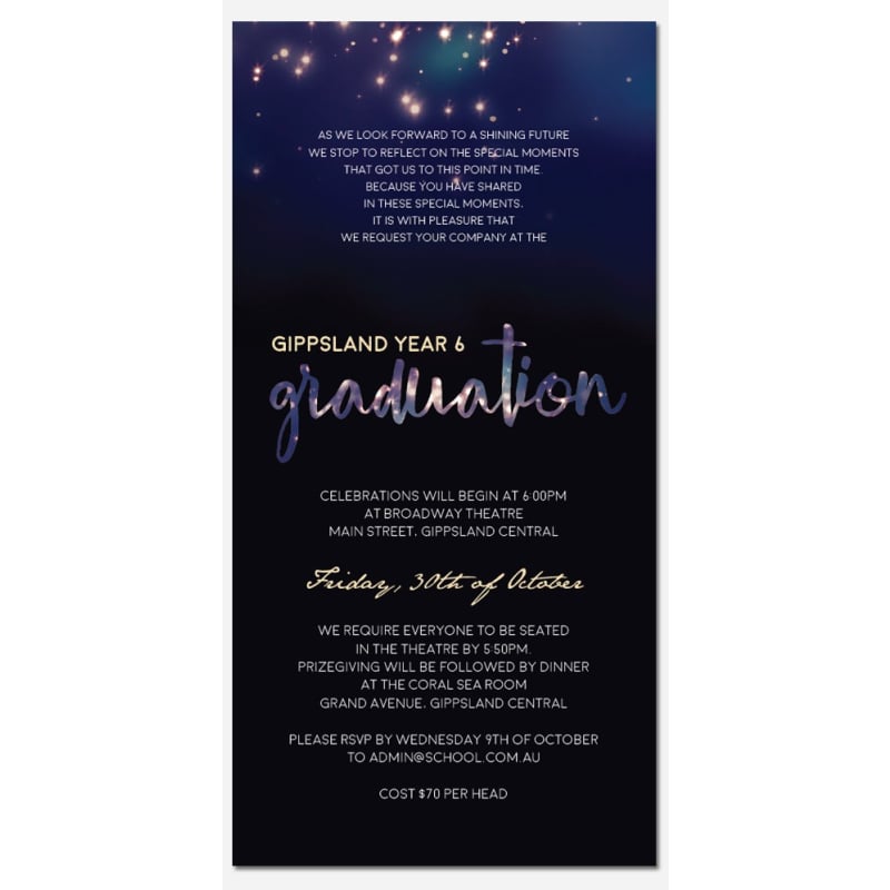 Grad Shine Graduation Invitations