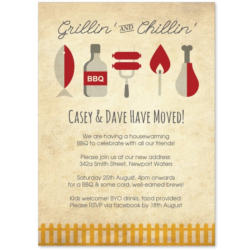 Grill and Chill Invitations