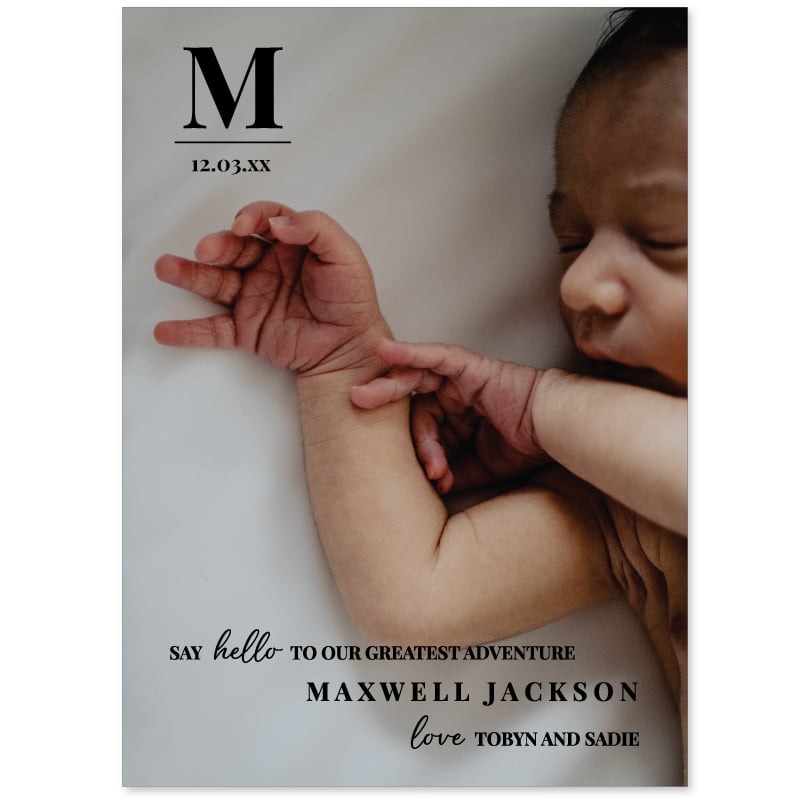 Hello Adventurer Birth Announcement Cards