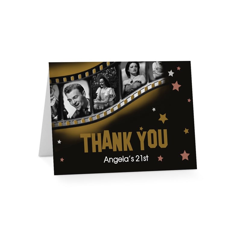 Old Hollywood Birthday Thank You Cards