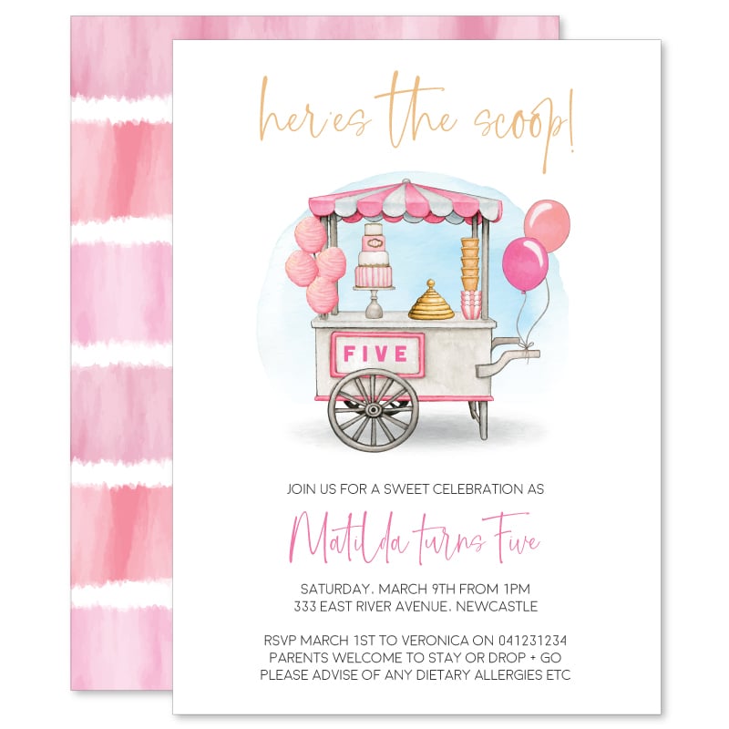 Icecream Birthday Invitations