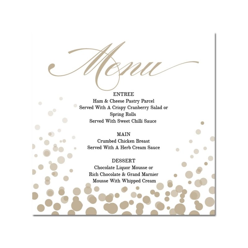 Invited Corporate Menu