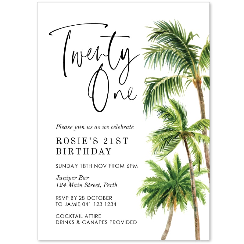 Island Dreams Birthday Invitations