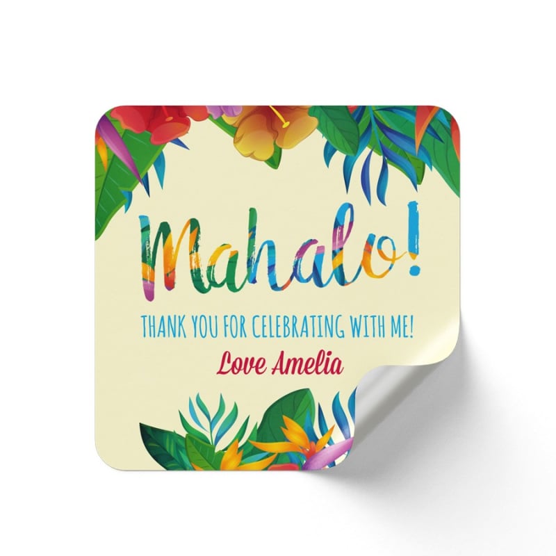 Island Time Birthday Custom Stickers