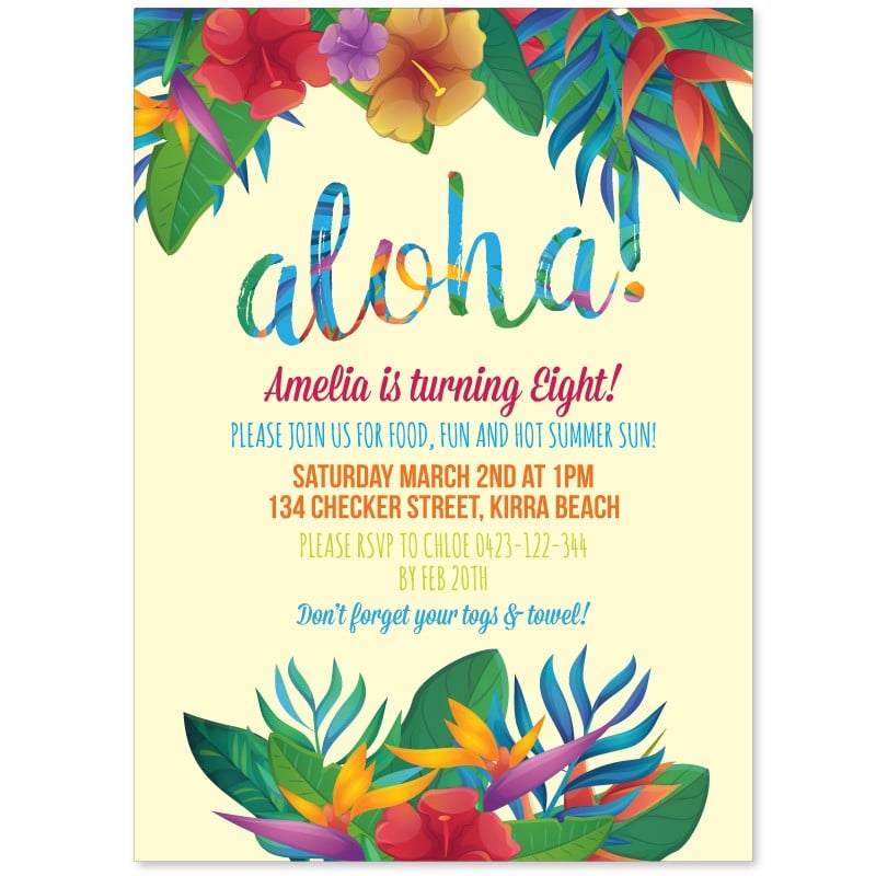 Island Time Birthday Invitations