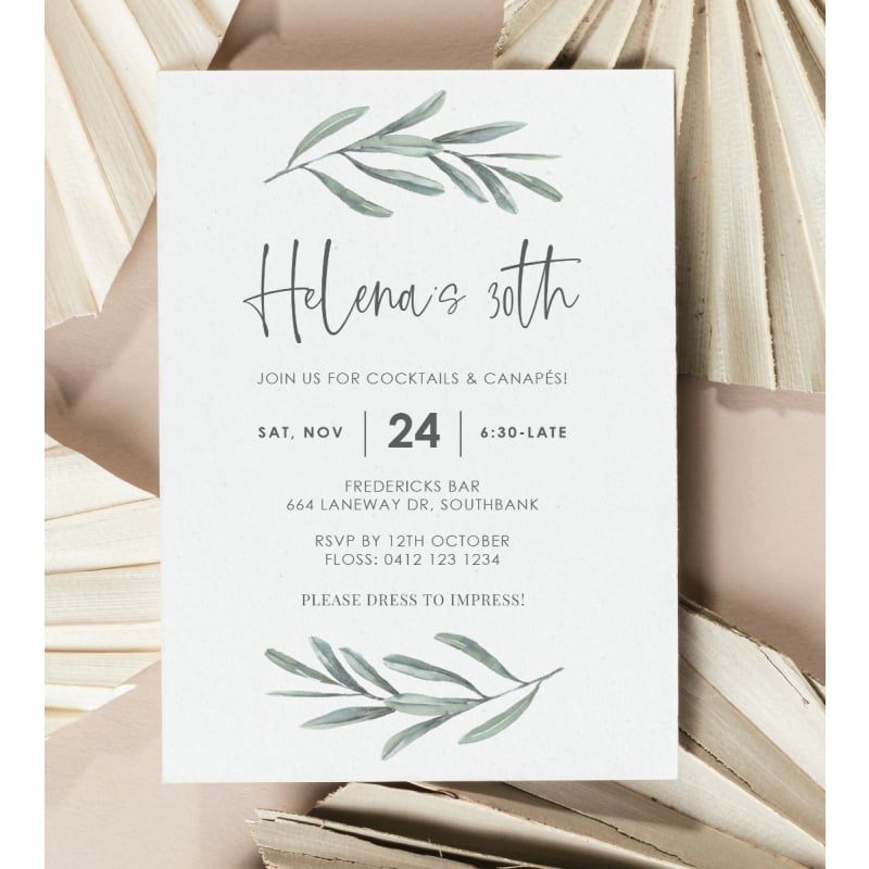 Italian Escape Birthday Invitations
