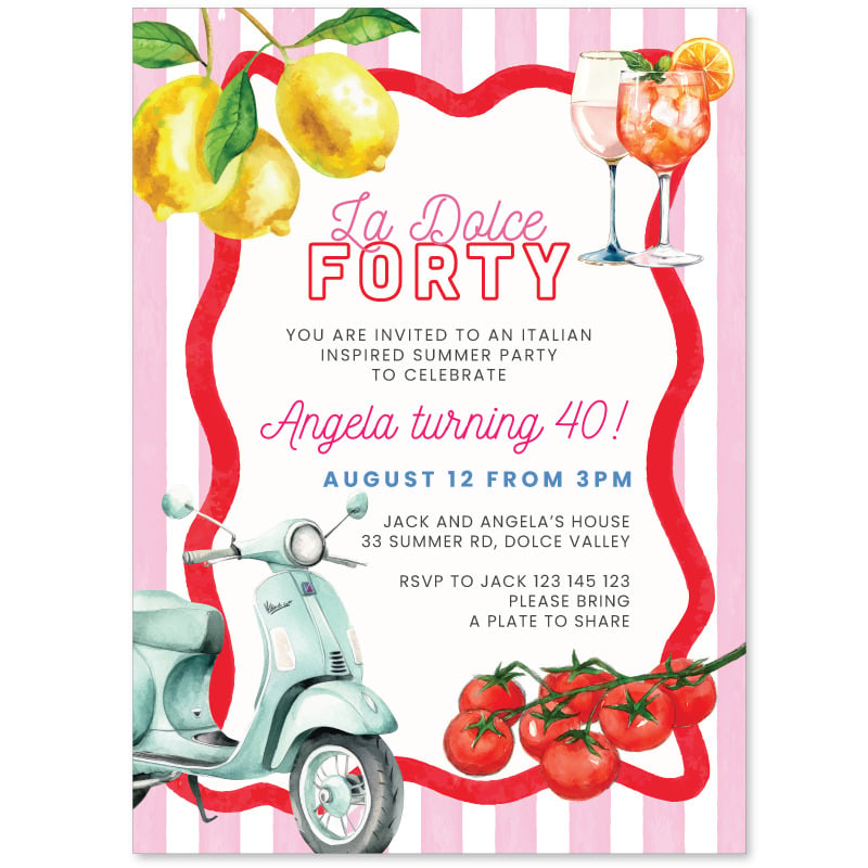 La Dolce Watercolour Invitations
