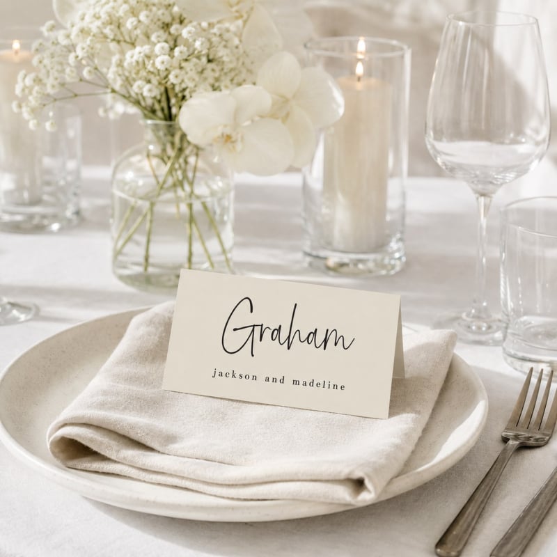Bold Type Wedding Placecards