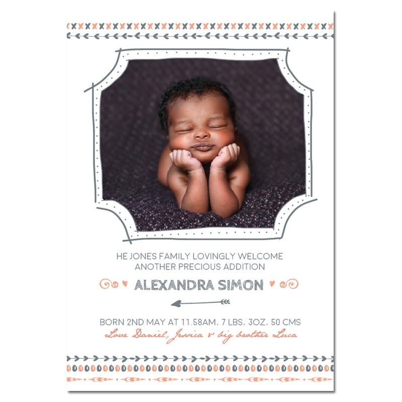 Kisses & Cuddles Birth Announcement Cards