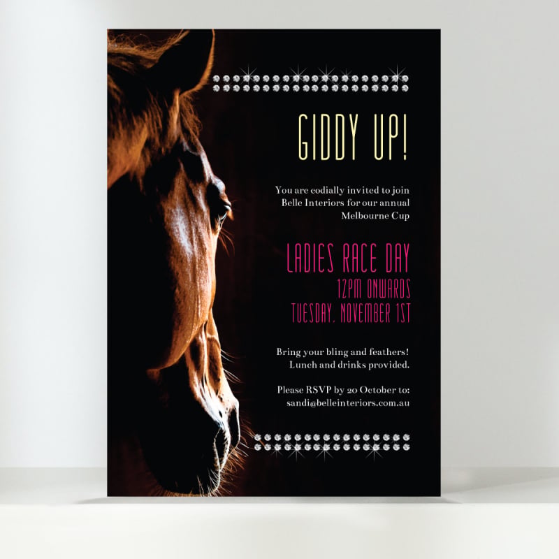Bling Race Day Invitations