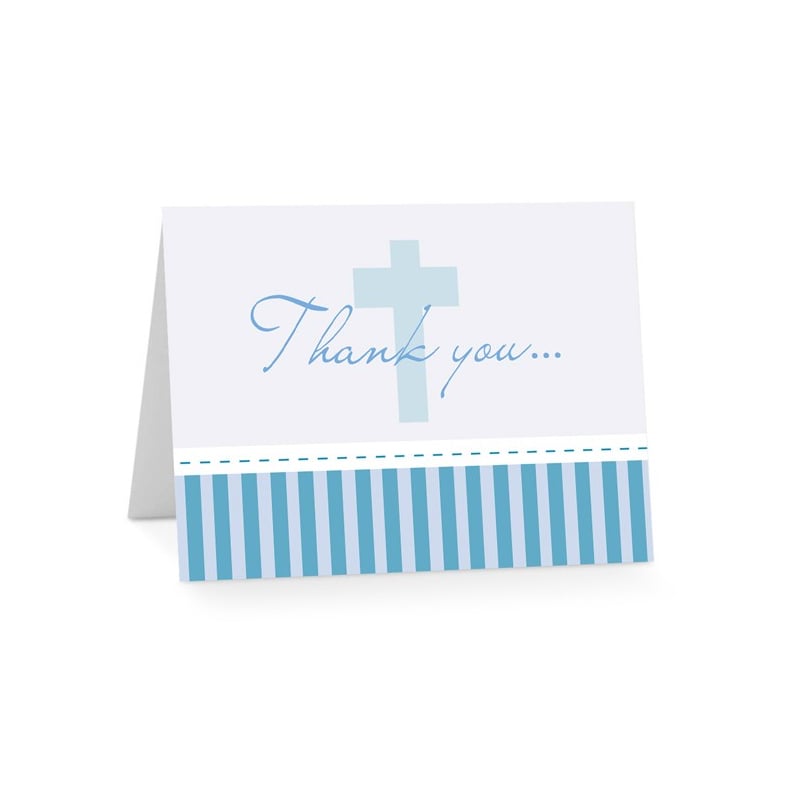 Large Cross Christening Thank You Cards