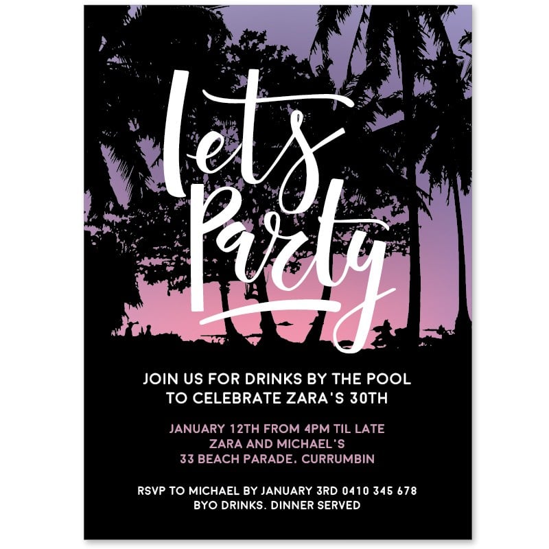 Block Out Birthday Invitations