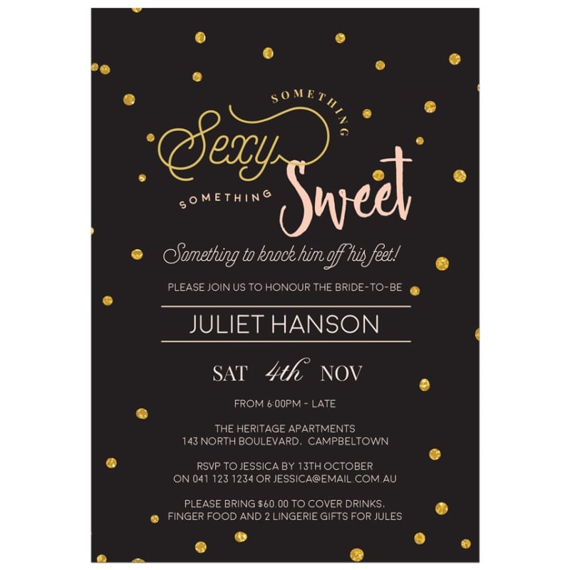 Lingerie Shower Invitations