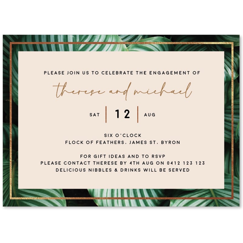 Lush Engagement Invitations