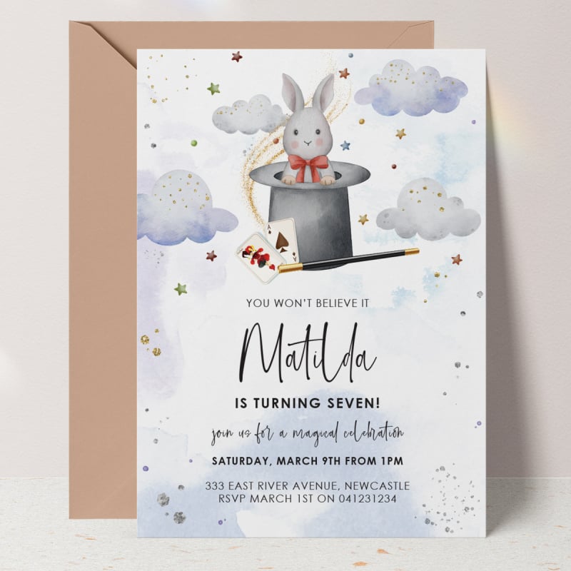 Abracadabra Birthday Invitations