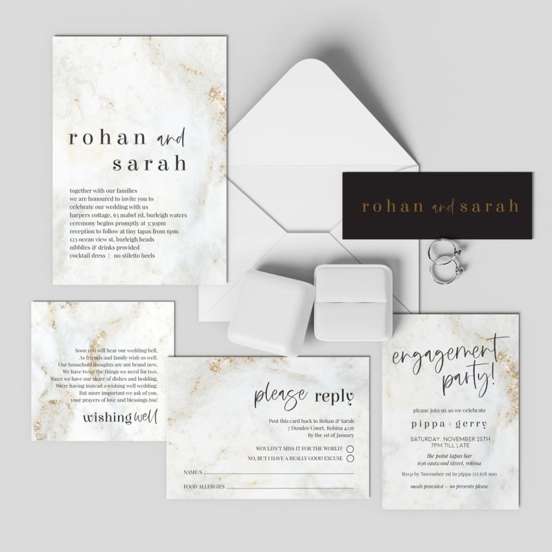 Marbled Modern Wishing Well Card