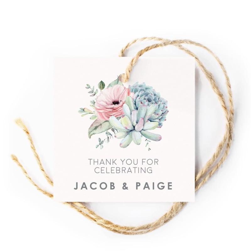 Modern Bouquet Wedding Gift Tags