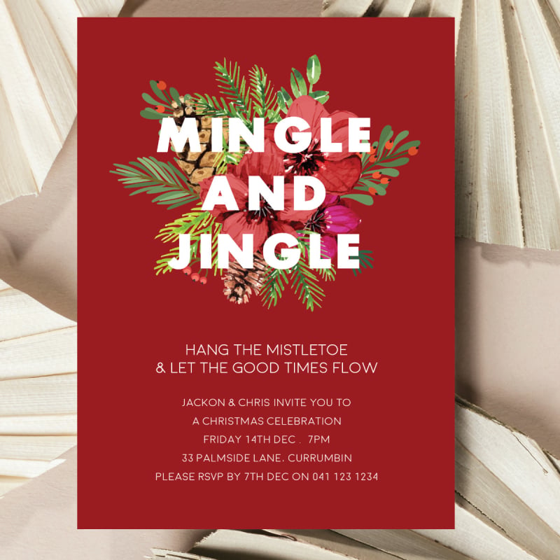 Mingle and Jingle Christmas Invitations