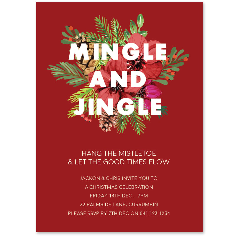 Mingle and Jingle Christmas Invitations