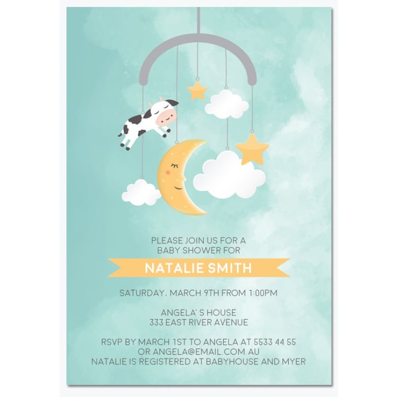 Mobile Baby Shower Invitations