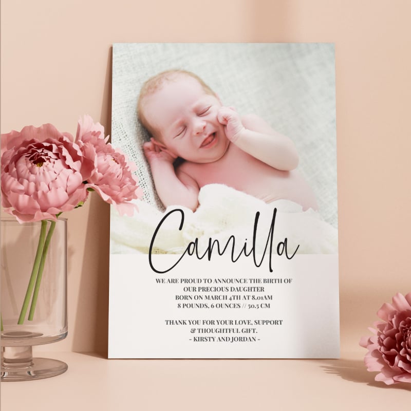 Scripted Baby Announcement