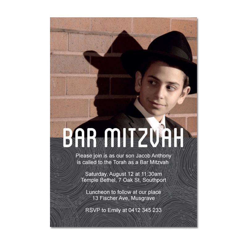 Modern Bar Mitzvah Invitations
