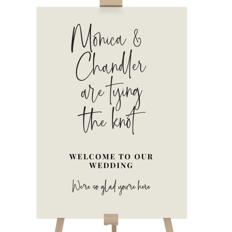Bold Type Wedding Welcome Sign 