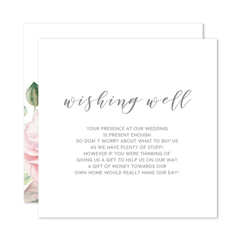 Modern Bouquet Wishing Well Card