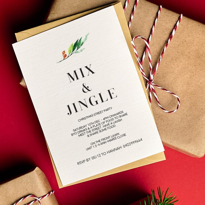 Mix & Jingle Christmas Invitations