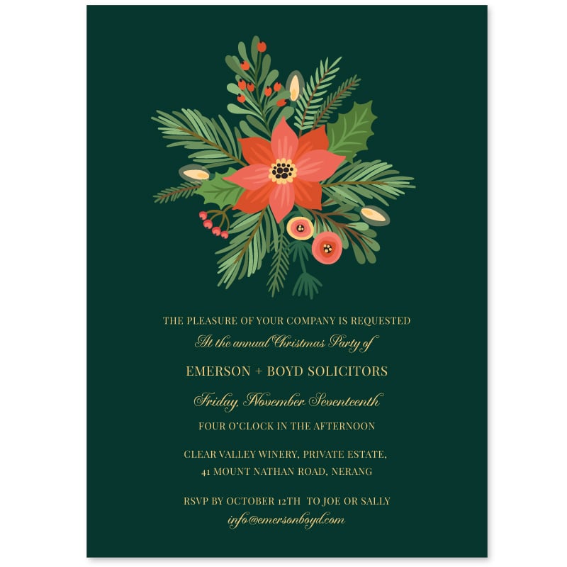 Christmas Flourishes Christmas Invitations