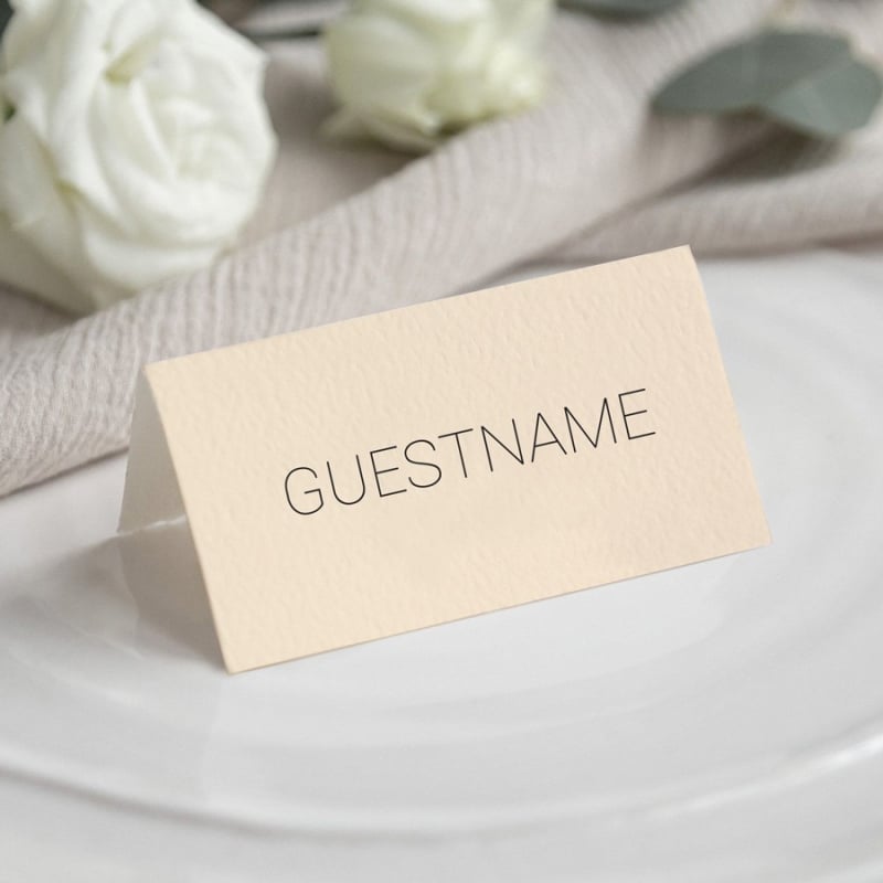 Modern Minimalist Wedding Place Card