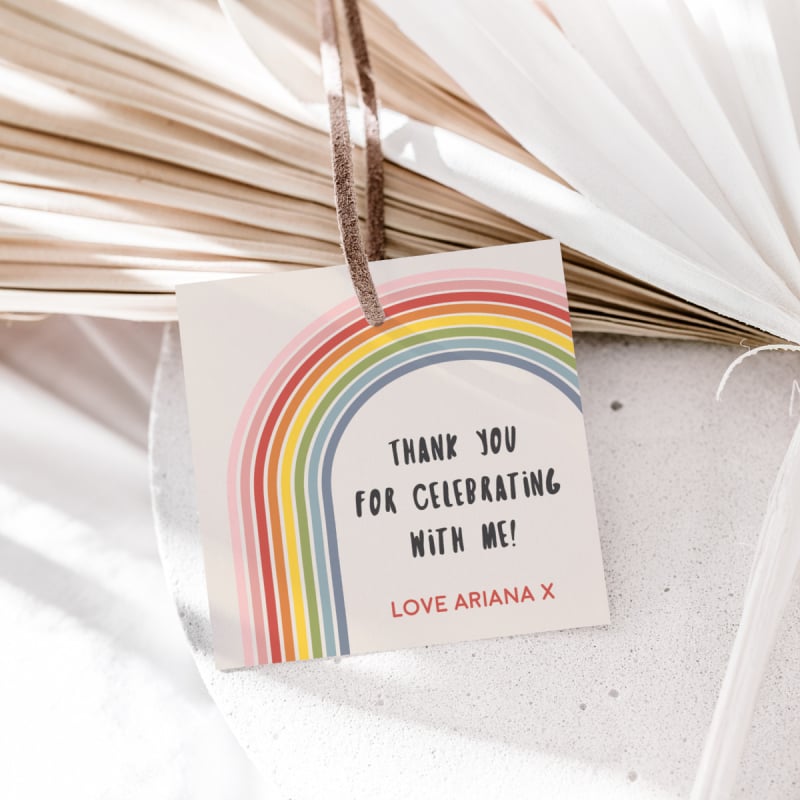 Rainbow Mod Birthday Gift Tags